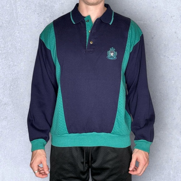 Vintage M.E. Sports Collared Sweatshirt - Picture 2 of 6